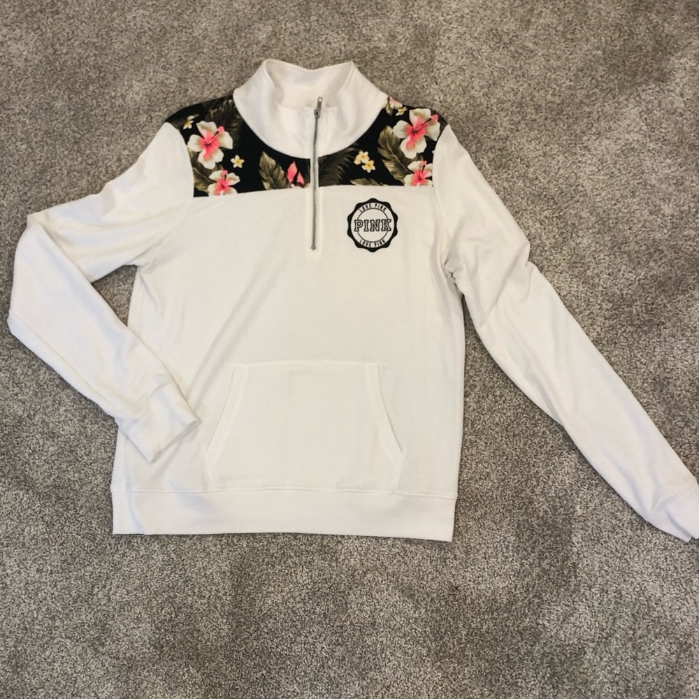 Victoria’s Secret PINK quarter zip Tropical size large